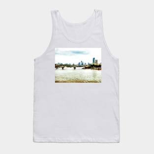 Red Buses and Blue Buildings Tank Top